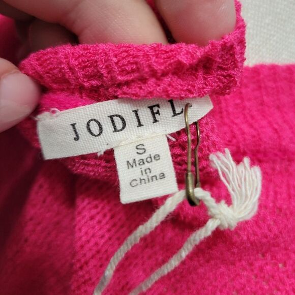 Jodifl pink knit top Ruffle Sleeves Sz Small - Picture 7 of 10